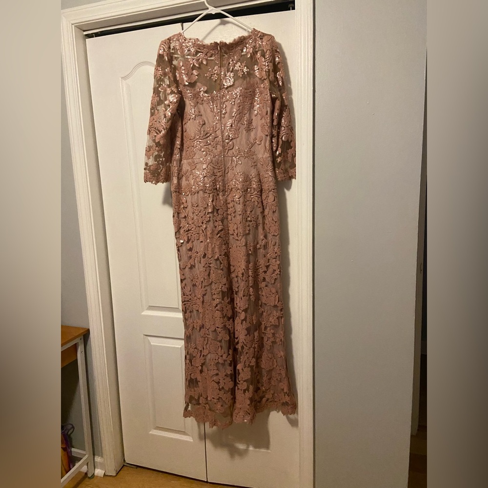 BRAND: Tadashi Shoji. SIZE: 14. COLOR: Pink Champagne
